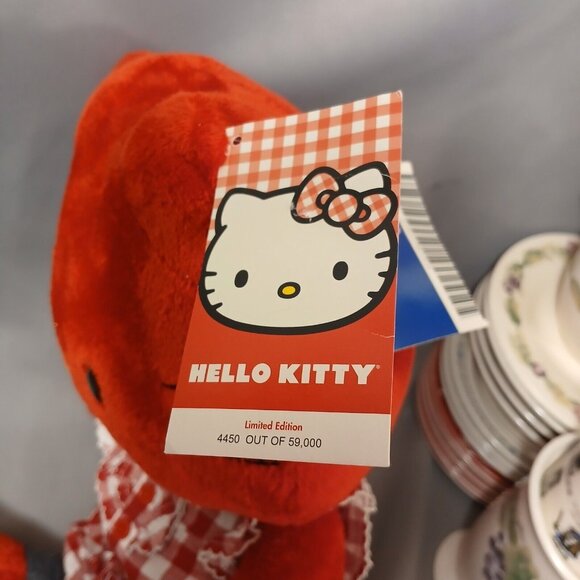 Hello Kitty Build-A-Bear BAB Sanrio Red Gingham Heart Limited Edition NO Bow TAG - Picture 12 of 14